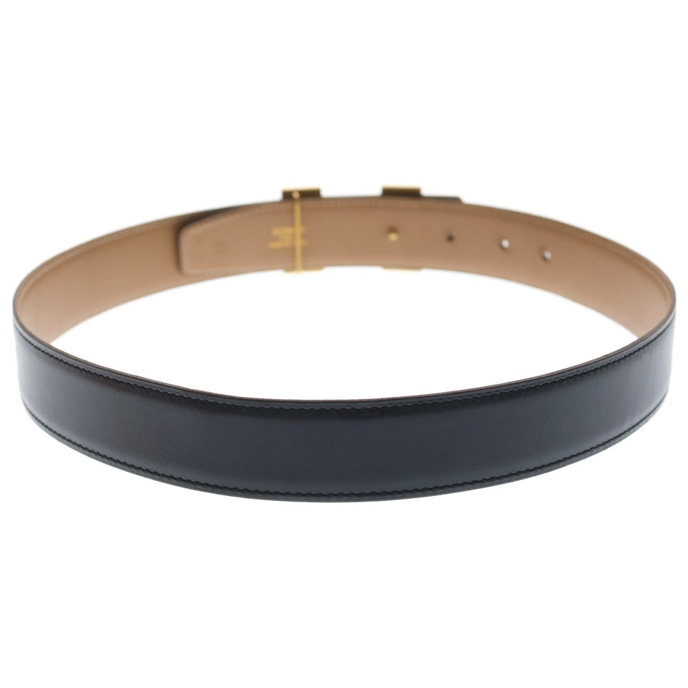 HERMES(エルメス) コンスタンス Hベルト レザー ブラック ノワール ゴールド金具 #70 〇Z刻印