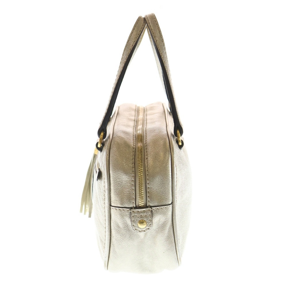 LOEWE(ロエベ) アナグラム ハンドバッグ ゴールド レザー ゴールド金具 レディース