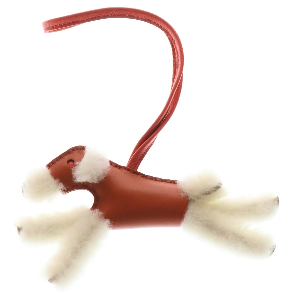 HERMES(エルメス) バディ バッグ チャーム アニョーミロ ムートン セサミ バッグチャーム レッド U刻印