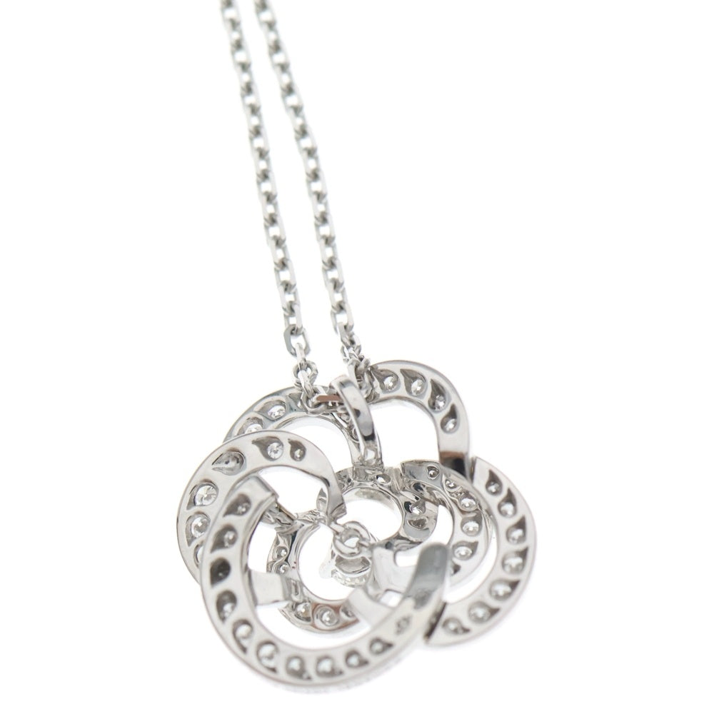 CHANEL(シャネル) K18WG カメリア 1P パヴェダイヤ ペンダントネックレス ミディアム ジュエリー レディース