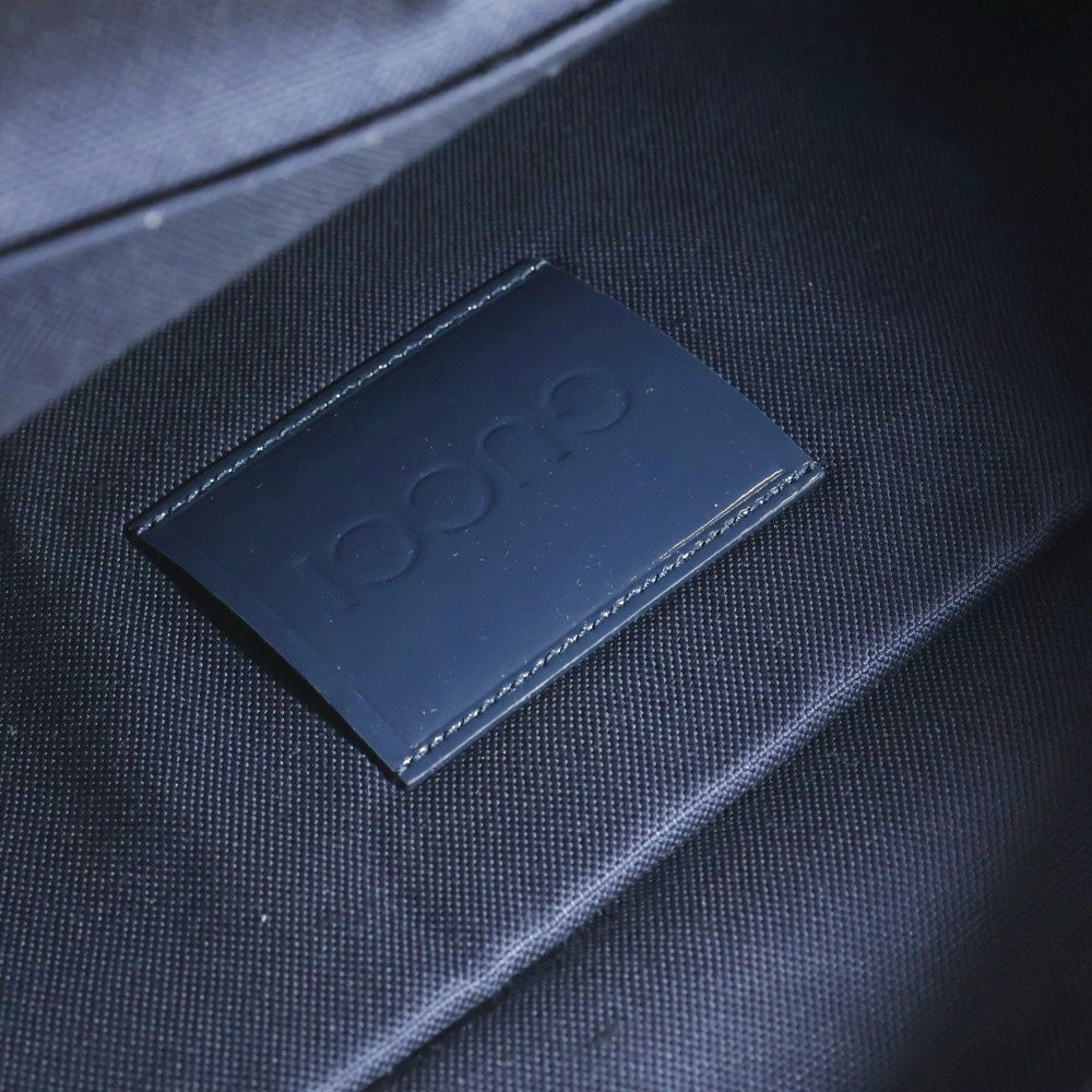 GUCCI(グッチ) GGデニム ラージ バックパック リュックサック ネイビー デニム×レザー 849008 シルバー金具 レディース