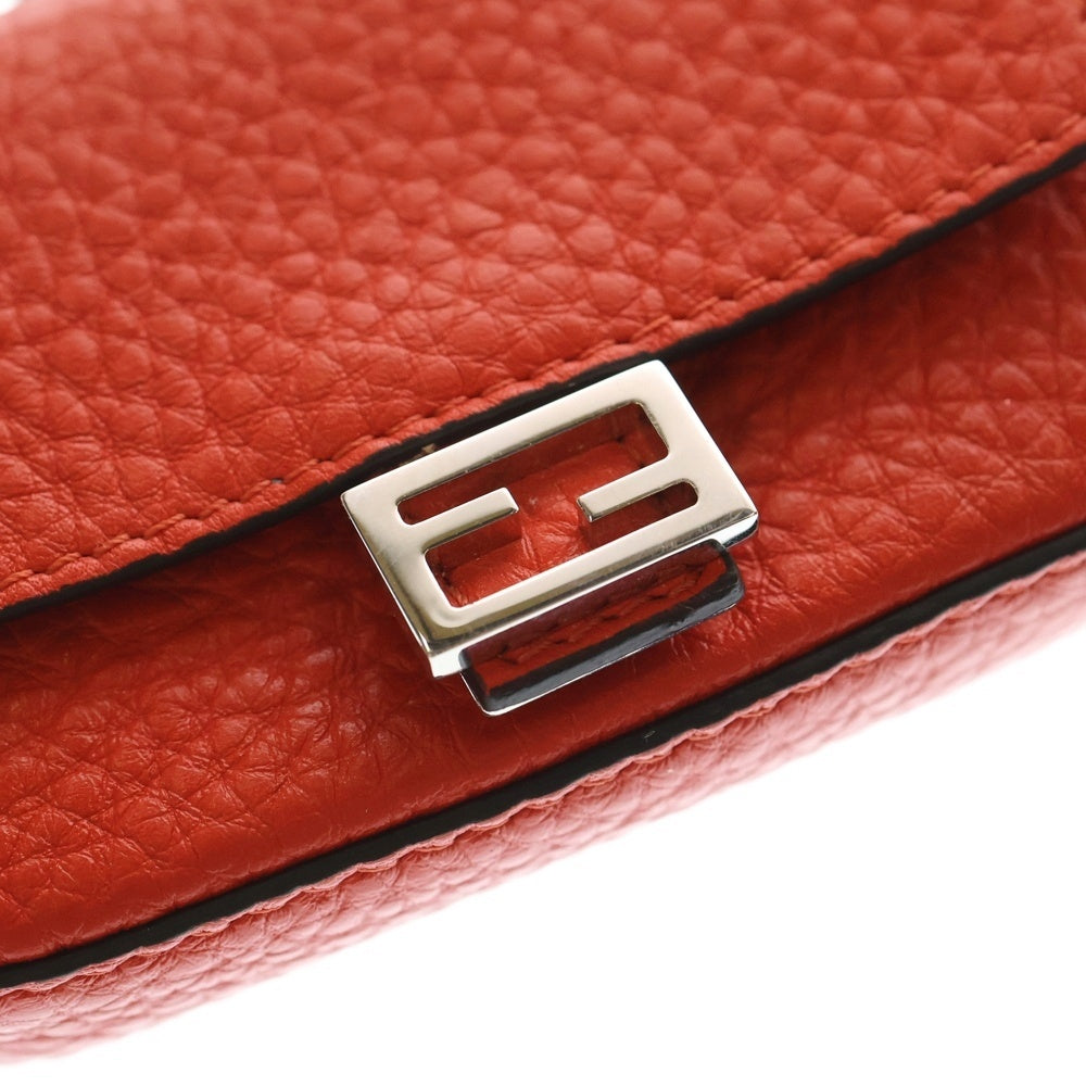 FENDI(フェンディ) マイクロバケット バッグチャーム レッド レザー 7AR763