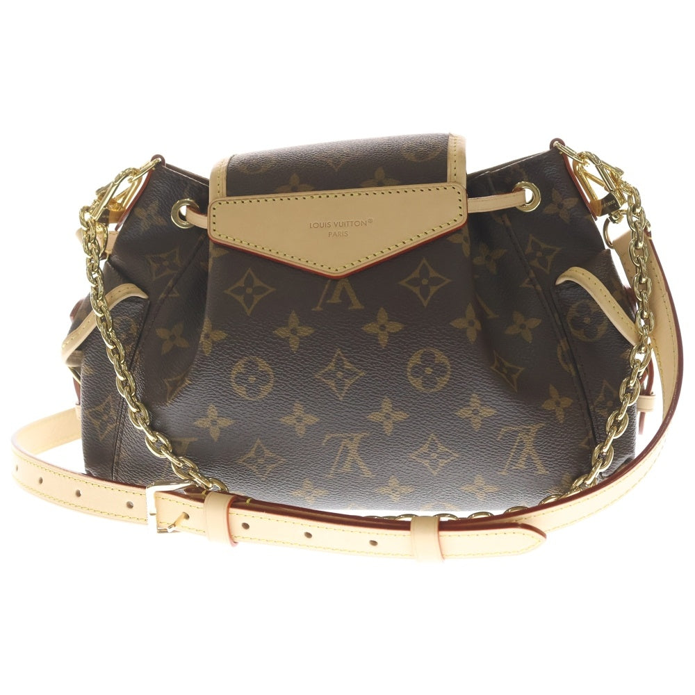 LOUIS VUITTON(ルイヴィトン) モノグラム オデッセイPM ショルダーバッグ チェーンバッグ ブラウン レザー×PVC M25085 ゴールド金具 レディース