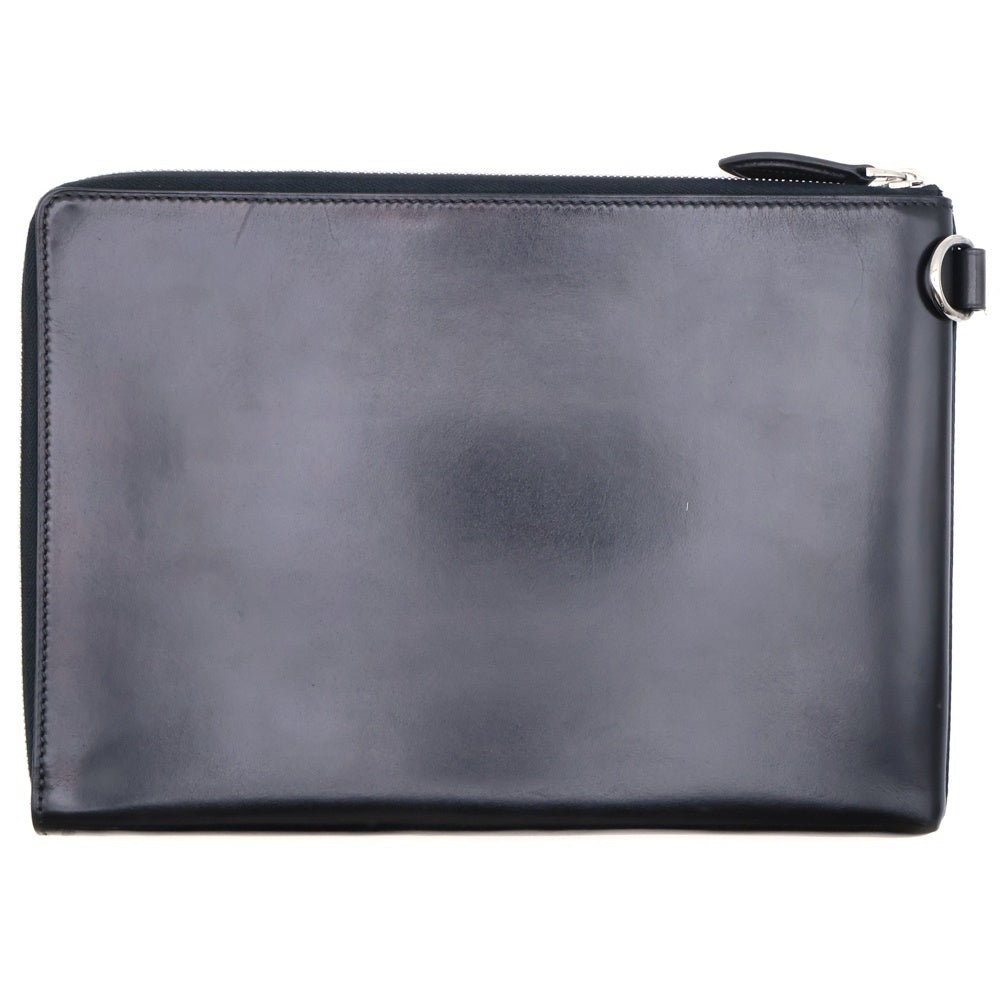 Berluti(ベルルッティ) ニノGM カリグラフィ ブラック レザー ハンドバッグ クラッチバッグ