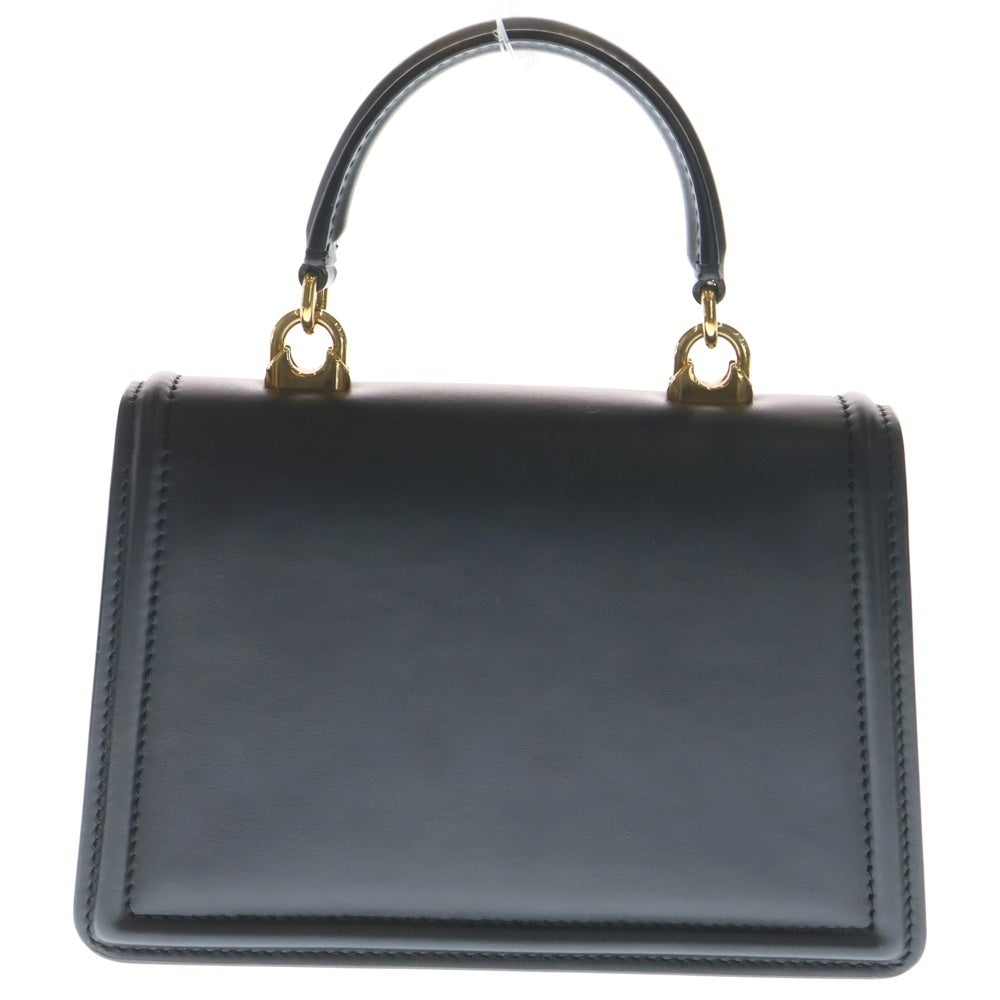 DOLCE & GABBANA(ドルチェアンドガッバーナ) ディヴォーション チェーンショルダーバッグ ハンドバッグ 2WAYバッグ ブラック レザー BB6711 ゴールド金具 レディース