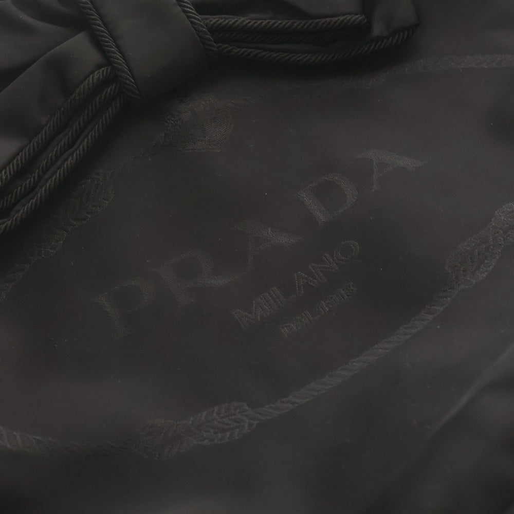 PRADA(プラダ) リボンモチーフ トートバッグ ハンドバッグ ブラック ナイロン 1BG028 ゴールド金具 レディース