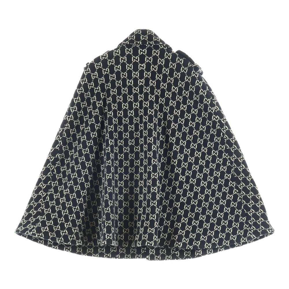 GUCCI(グッチ) GGジャガード フェルトウール ケープ コート レディース 650533