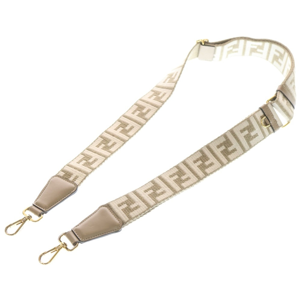 FENDI(フェンディ) ストラップユー ショルダーストラップ ズッカ キャンバス ベージュ 8AV386