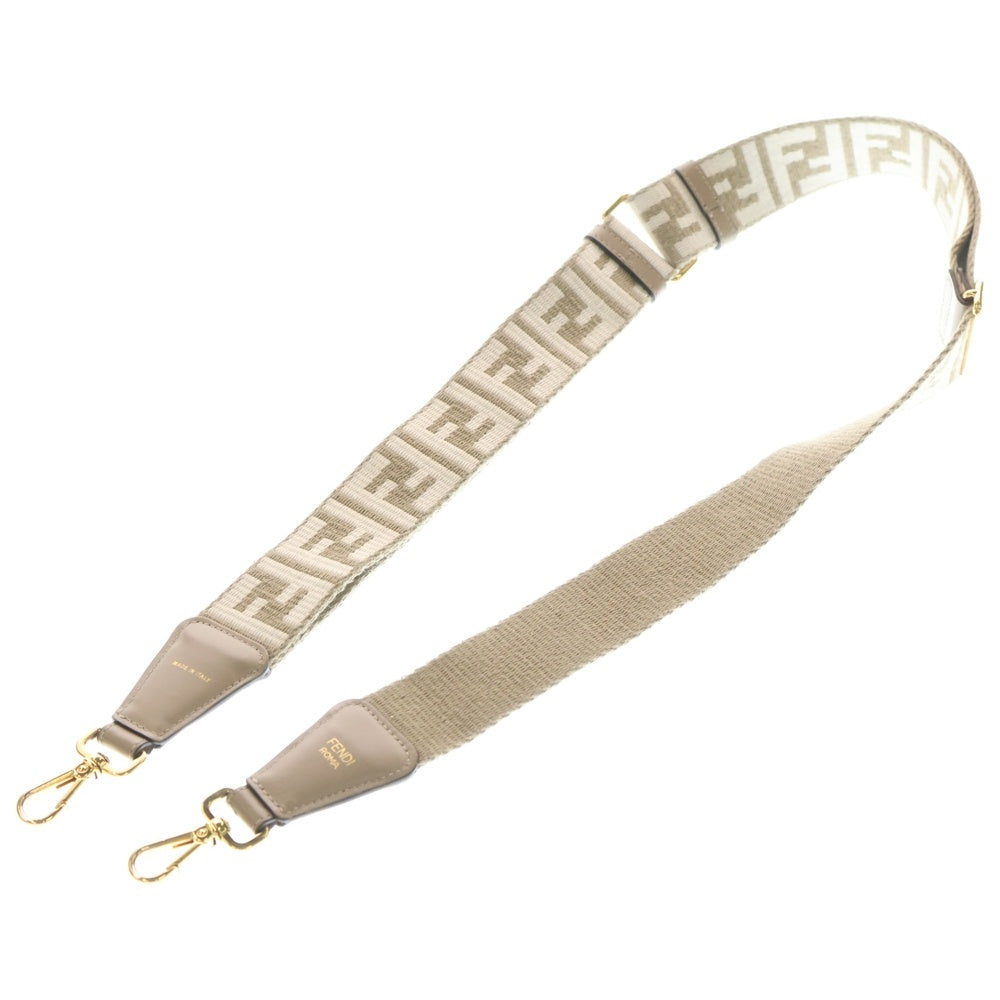 FENDI(フェンディ) ストラップユー ショルダーストラップ ズッカ キャンバス ベージュ 8AV386