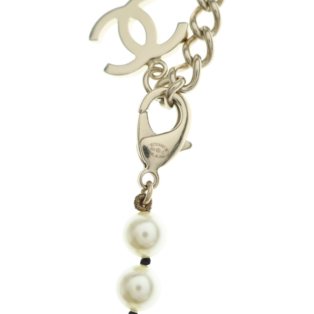 CHANEL(シャネル) ココマーク ロングパールネックレス ホワイト/ゴールド B20C レディース