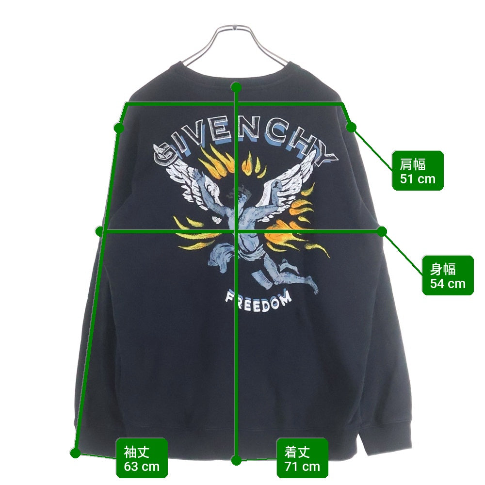 GIVENCHY(ジバンシィ) FREEDOM フリーダムロゴスウェットトレーナー ブラック