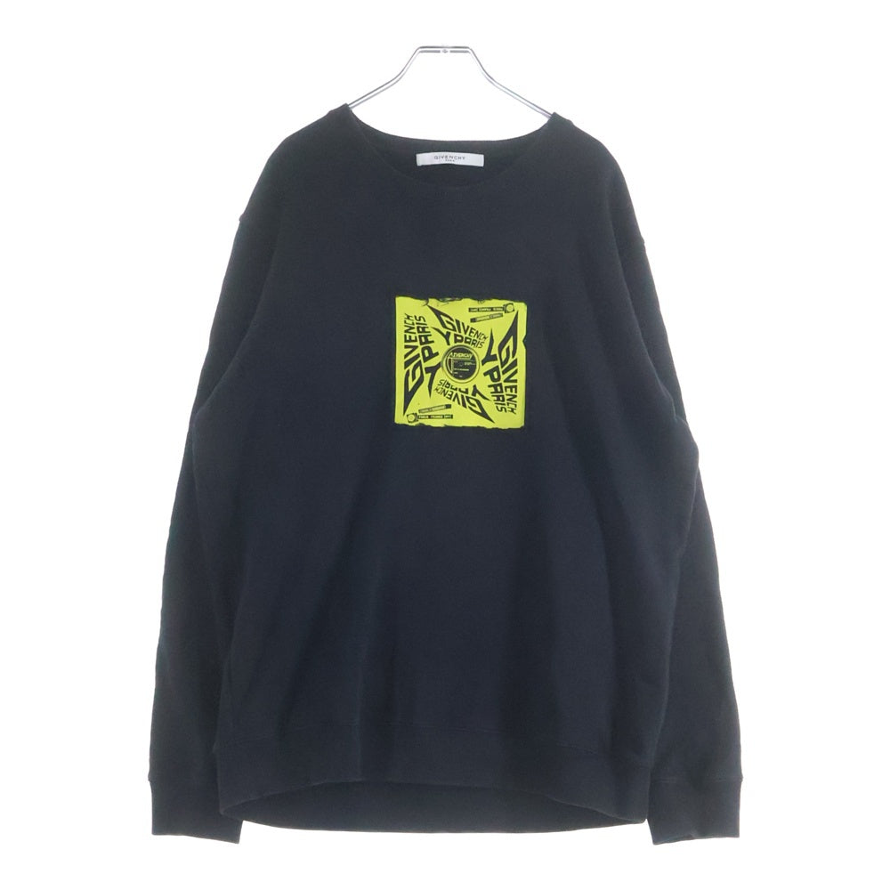 GIVENCHY(ジバンシィ) スクエアロゴプリント スウェットトレーナー ブラック
