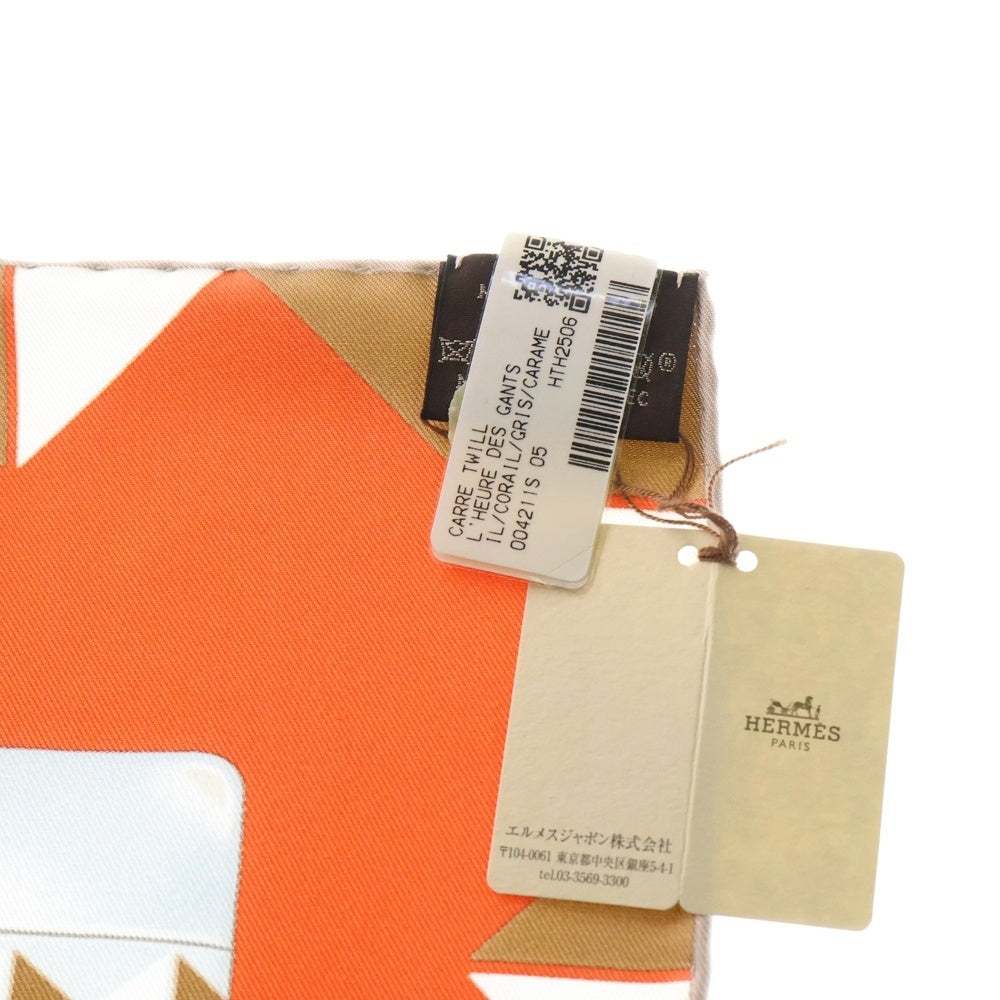 HERMES(エルメス) カレ90 手袋の時計 L'HEURE DES GANTS スカーフ 25 年 レディース