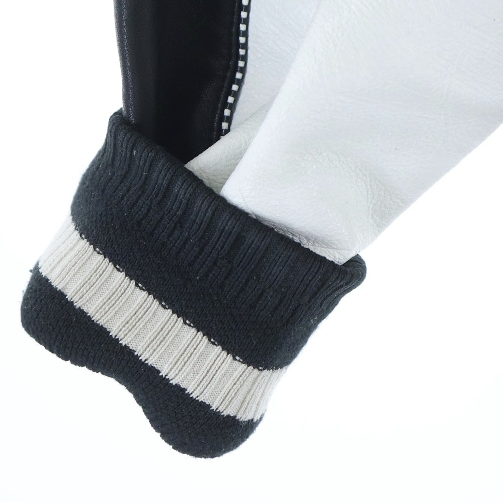 GIVENCHY(ジバンシィ) Logo Varsity Jacket ロゴ刺繍 ヴァーシティジャケット スタジャン BM01886003 ブラック/ホワイト