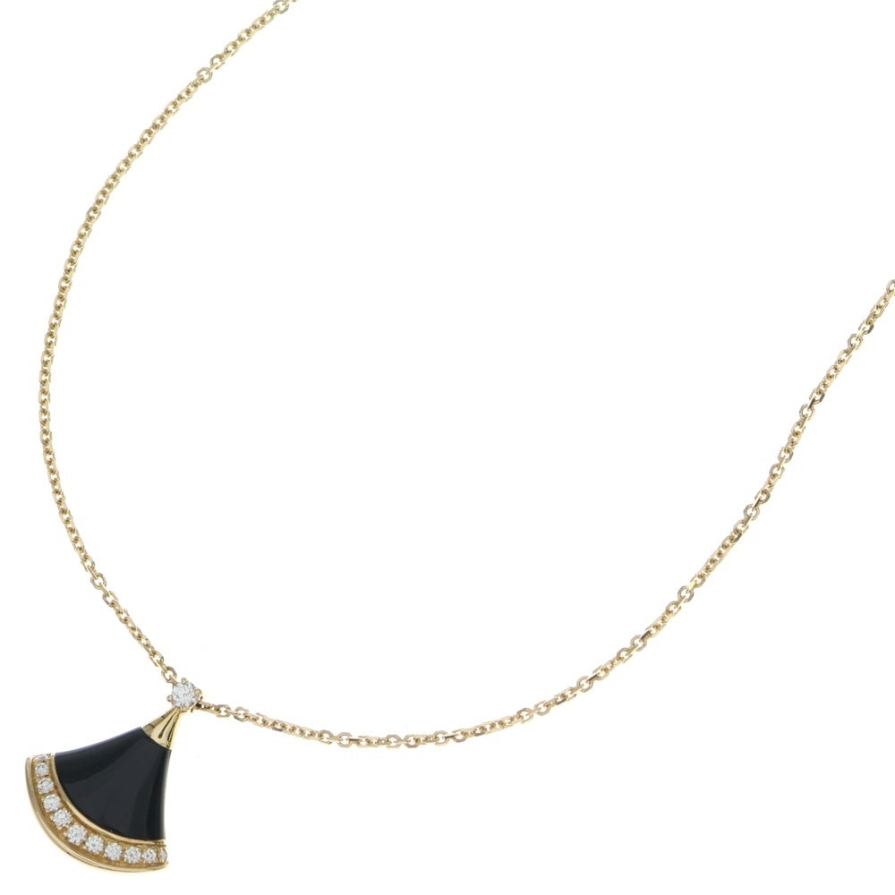BVLGARI(ブルガリ) ディーバドリーム オニキス ダイヤ ネックレス Au750 K18 PG ピンクゴールド レディース