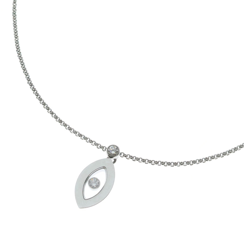 CHOPARD(ショパール) ハッピーダイヤモンド ネックレス ホワイトゴールド 750WG 0.09ct 0.10ct ジュエリー レディース