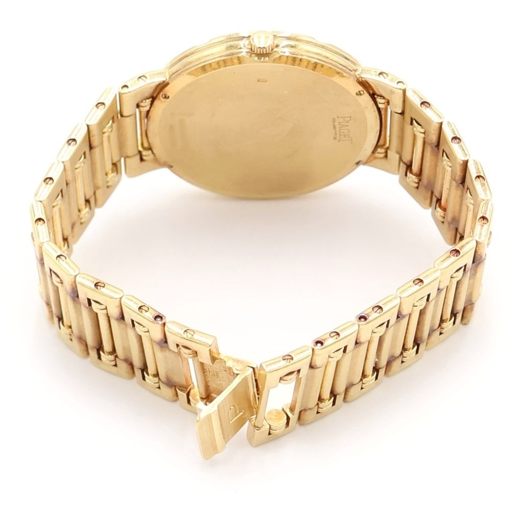 PIAGET(ピアジェ) ダンサー シャンパン文字盤 ダイヤベゼル クォーツウォッチ 腕時計 K18YG イエローゴールド 84024