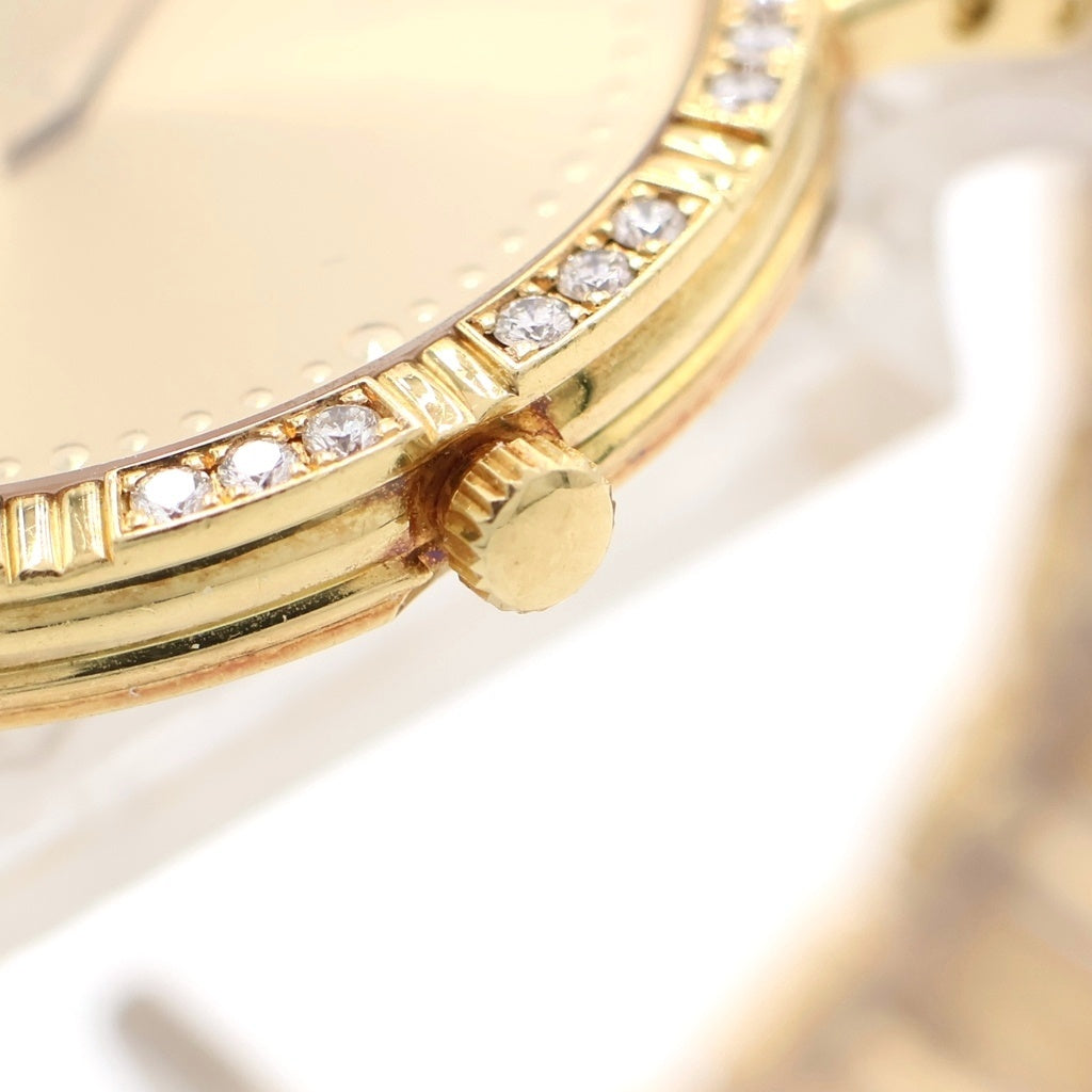 PIAGET(ピアジェ) ダンサー シャンパン文字盤 ダイヤベゼル クォーツウォッチ 腕時計 K18YG イエローゴールド 84024