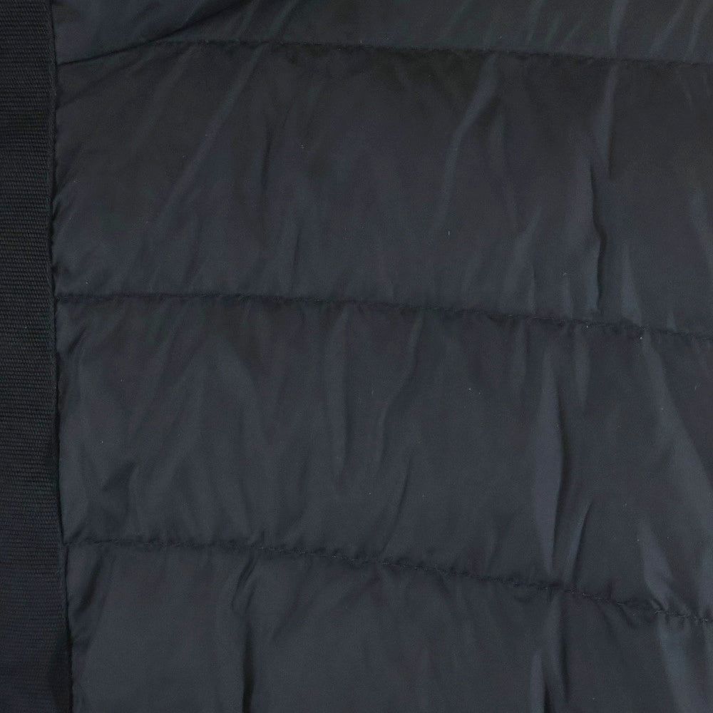 MONCLER(モンクレール) 24AW ワッペンロゴ ニット切り替え フーデッド ジップアップ ダウンジャケット ブラック J20919B50800