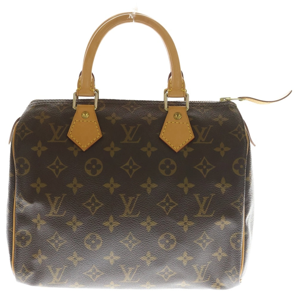 LOUIS VUITTON(ルイヴィトン) モノグラム スピーディ25 ハンドバッグ ミニボストンバッグ ブラウン レザー×PVC M41528 ゴールド金具 レディース