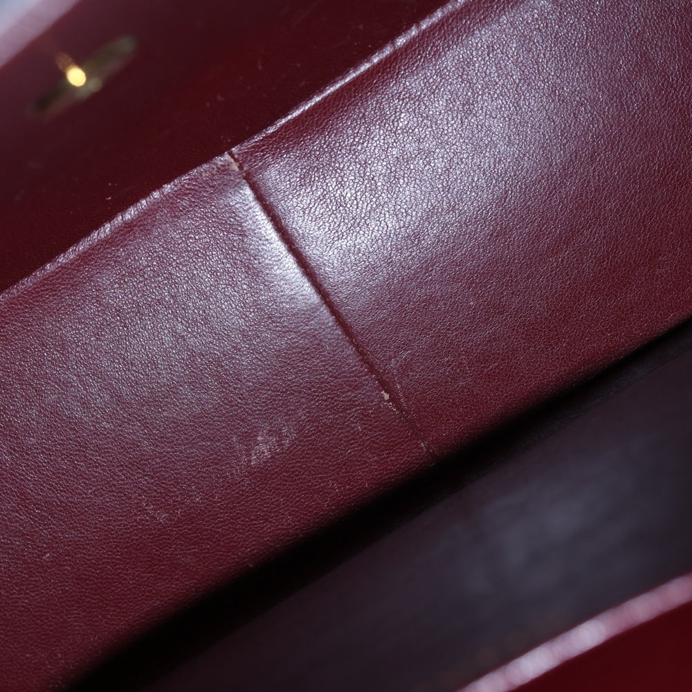 CHANEL(シャネル) デカマトラッセ34 SフラップWチェーン ショルダーバッグ ラムスキン ブラック金具 ブラック レディース