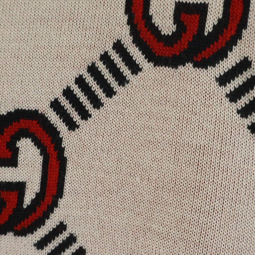 GUCCI(グッチ) インターロッキングG リバーシブルウールカーディガン ベージュ 678308 XKB7T