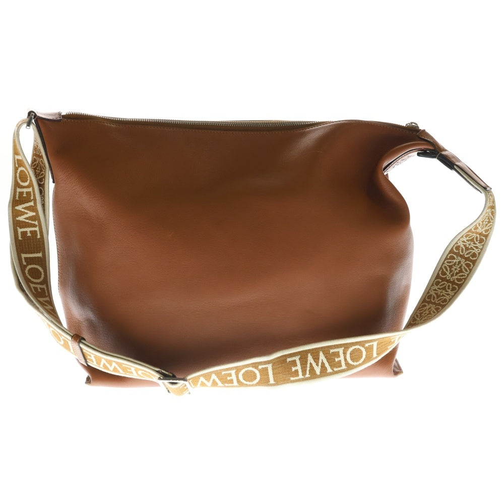 LOEWE(ロエベ) キュービィ ショルダーバッグ ハンドバッグ ブラウン レザー シルバー金具 レディース