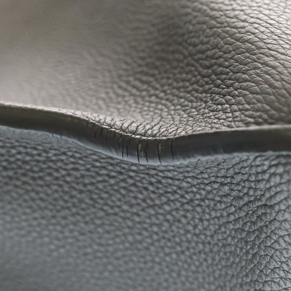 LOEWE(ロエベ) バックル トートバッグ ハンドバッグ ダークグレー レザー シルバー金具