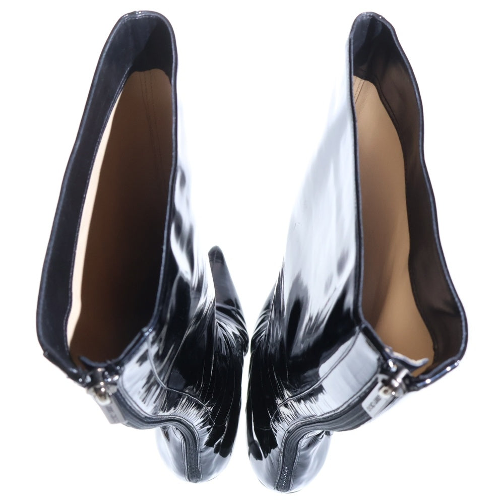 JIMMY CHOO(ジミーチュウ) ストラップデザイン ヒールロングブーツ ブラック レディース
