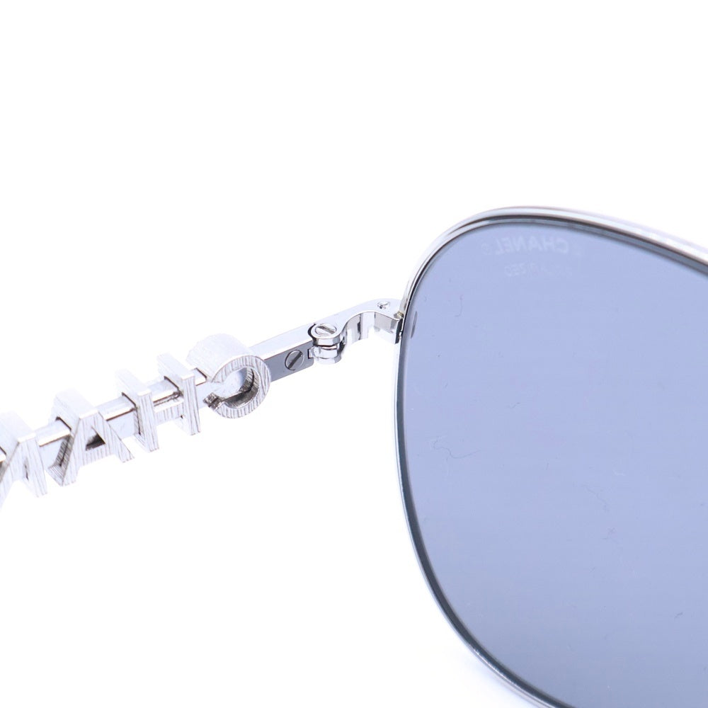 CHANEL(シャネル) ■パイロットシェイプ サングラス ロゴラインストーン ブラック アイウェア 4284-B