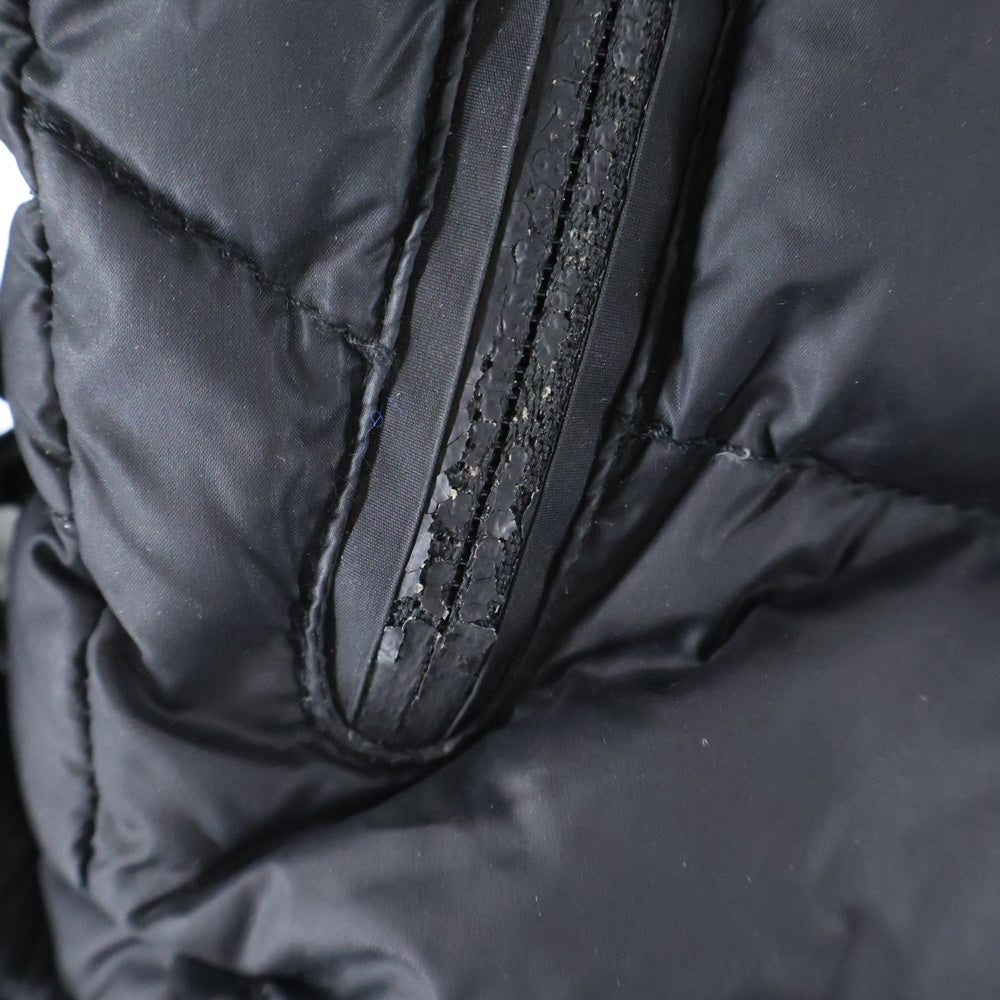 MONCLER(モンクレール) ワッペンロゴ フーデッド ダウンジャケット ブラック 420974130985 レディース