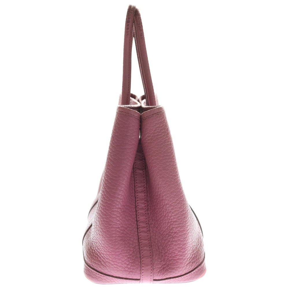 HERMES(エルメス) ガーデンパーティPM トートバッグ ハンドバッグ パープル系 ネゴンダ レザー □O刻印 シルバー金具 レディース