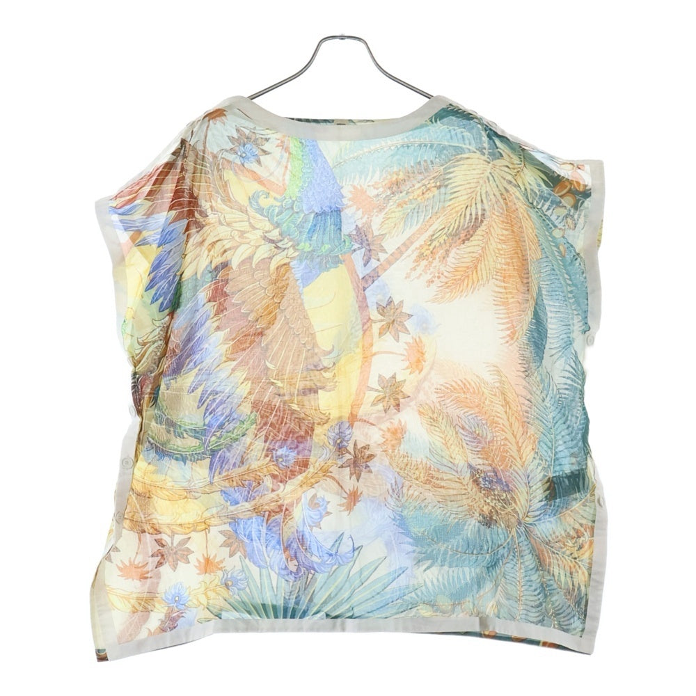 HERMES(エルメス) 総柄プリント チュニック シャツ ブラウス マルチ レディース