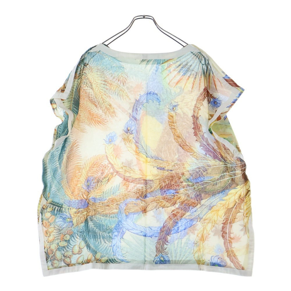 HERMES(エルメス) 総柄プリント チュニック シャツ ブラウス マルチ レディース