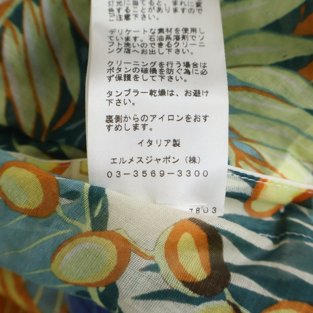 HERMES(エルメス) 総柄プリント チュニック シャツ ブラウス マルチ レディース