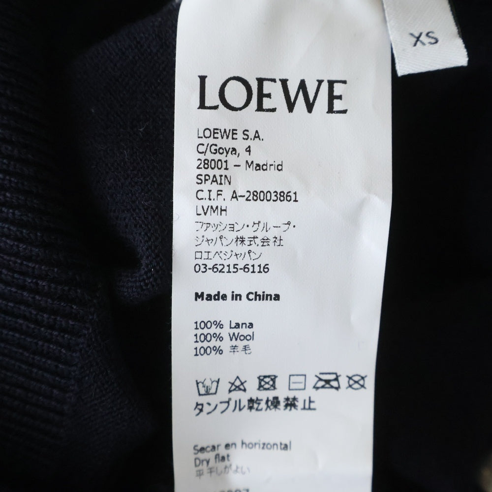 LOEWE(ロエベ) 長袖 セーター ネイビー レディース