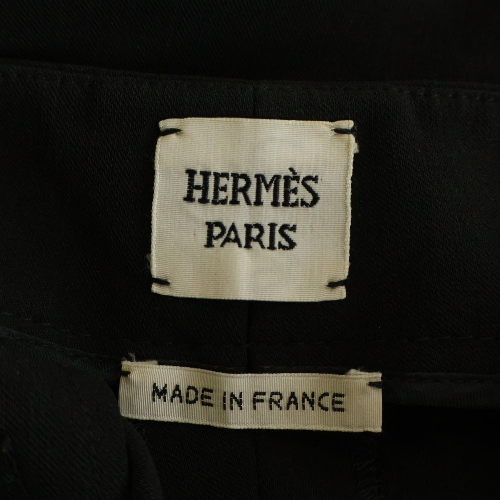 HERMES(エルメス) ストレートスラックスパンツ ブラック レディース