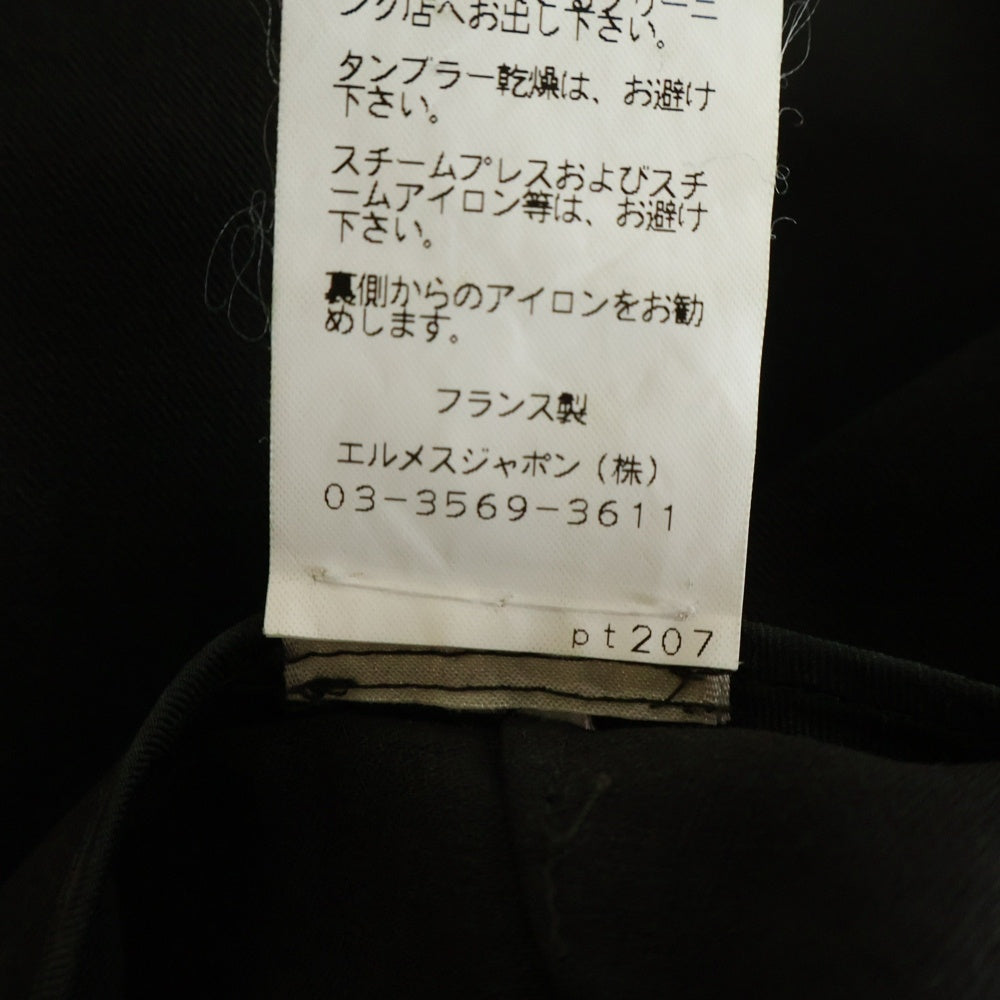 HERMES(エルメス) ストレートスラックスパンツ ブラック レディース