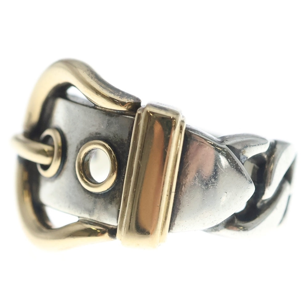 HERMES(エルメス) VINTAGE ブックルセリエ ヴィンテージ ベルトデザイン リング 指輪 K18YG コンビ シルバー/イエローゴールド レディース