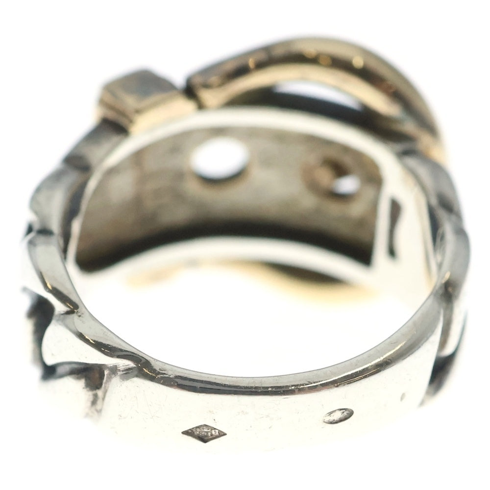 HERMES(エルメス) VINTAGE ブックルセリエ ヴィンテージ ベルトデザイン リング 指輪 K18YG コンビ シルバー/イエローゴールド レディース