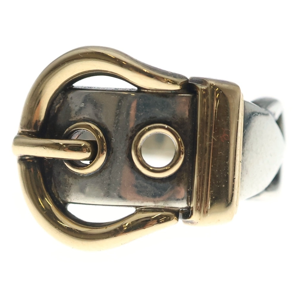 HERMES(エルメス) VINTAGE ブックルセリエ ヴィンテージ ベルトデザイン リング 指輪 K18YG コンビ シルバー/イエローゴールド レディース