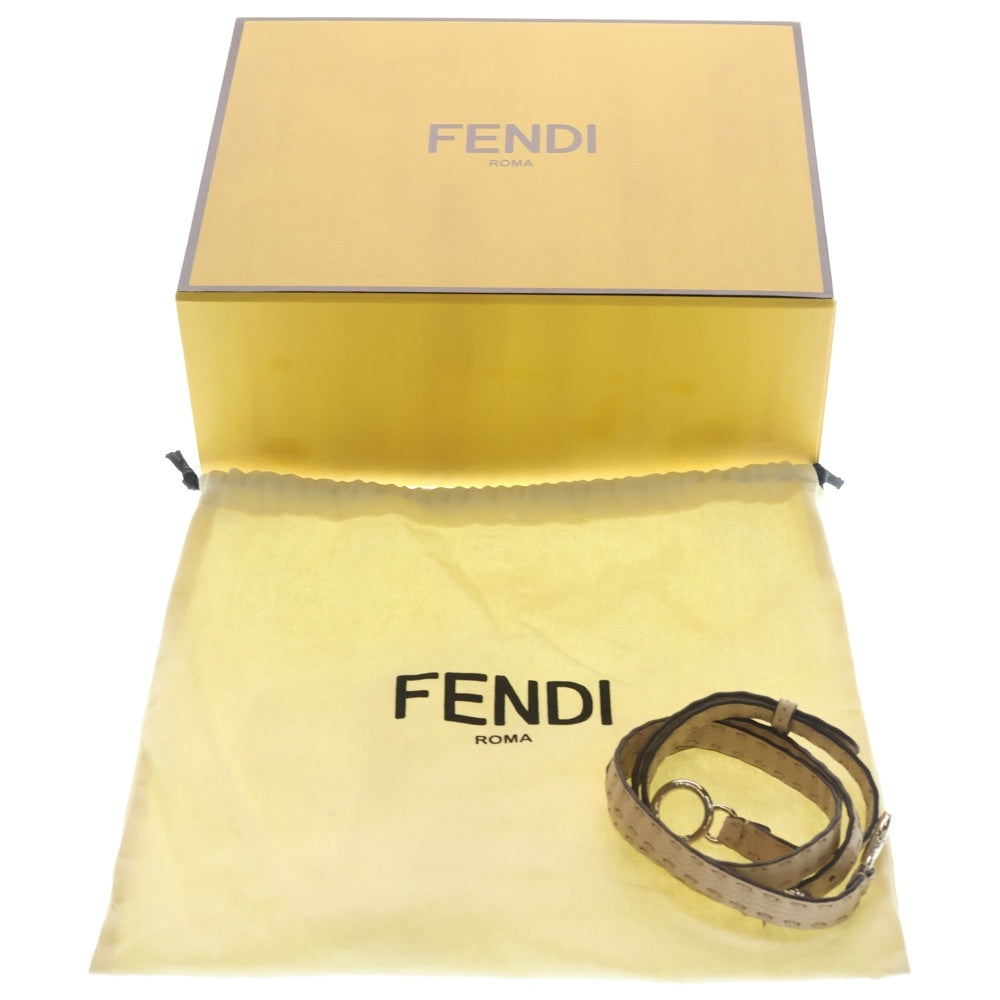 FENDI(フェンディ) ミニ ピーカブー 2wayショルダーバッグ ハンドバッグ ピンク パイソン レザー 8BN244 シルバー金具 レディース