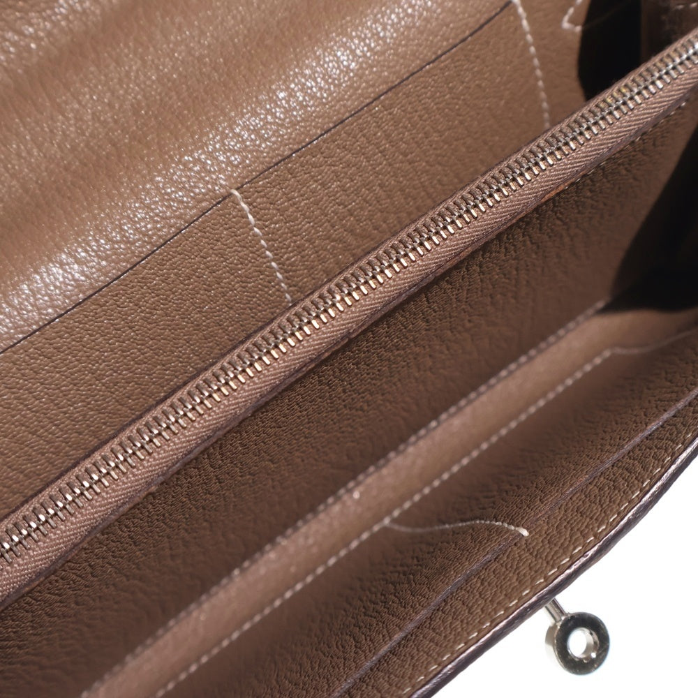 HERMES(エルメス) ケリー トゥーゴー エプソン レザー エトゥープ ショルダーバッグ シルバー金具 U刻印 ベージュ レディース