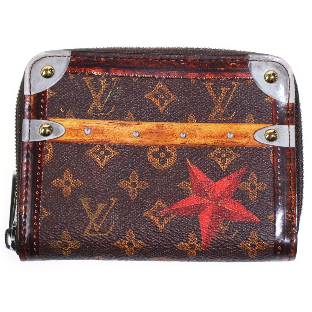 LOUIS VUITTON(ルイヴィトン) トランクタイム モノグラム コインケース モノグラムキャンバス ミニ財布 ブラウン シルバー金具 レディース