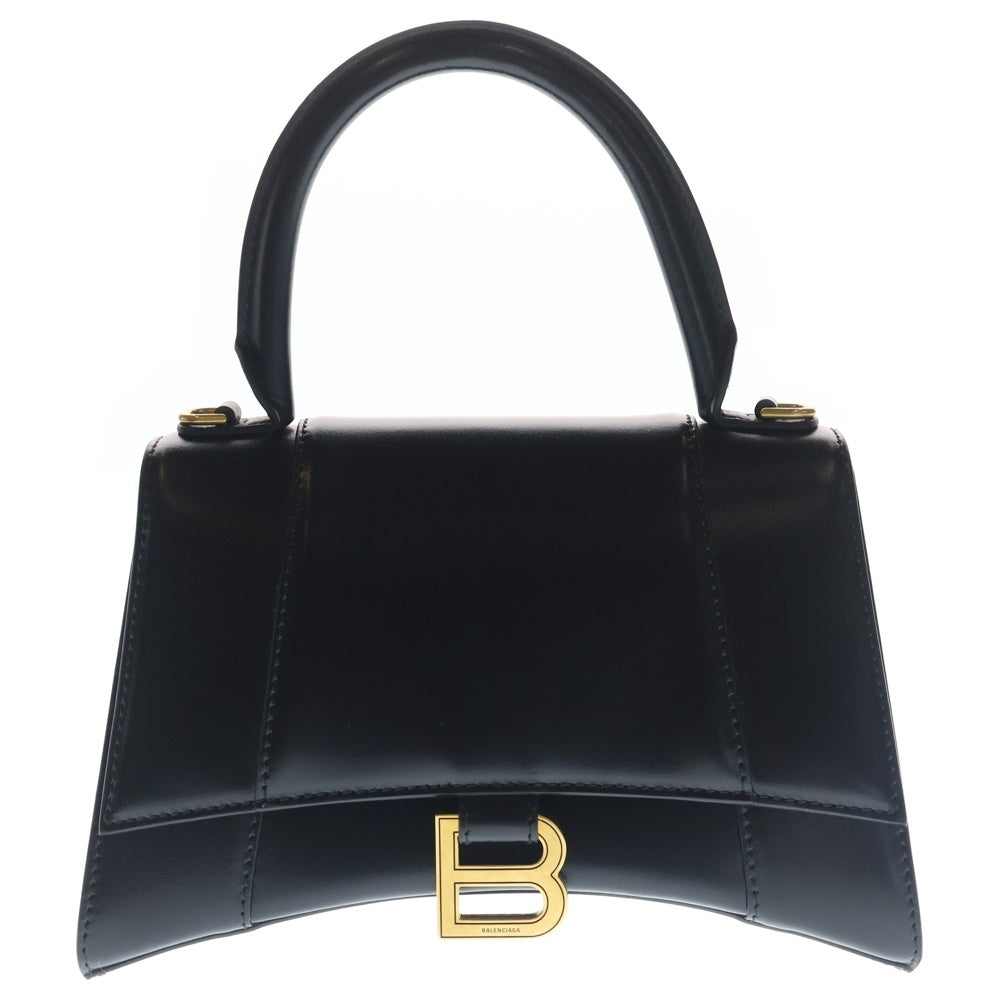 BALENCIAGA(バレンシアガ) アワーグラス スモール 2WAYバッグ ハンドバッグ ショルダーバッグ ブラック レザー 593546 ゴールド金具 レディース