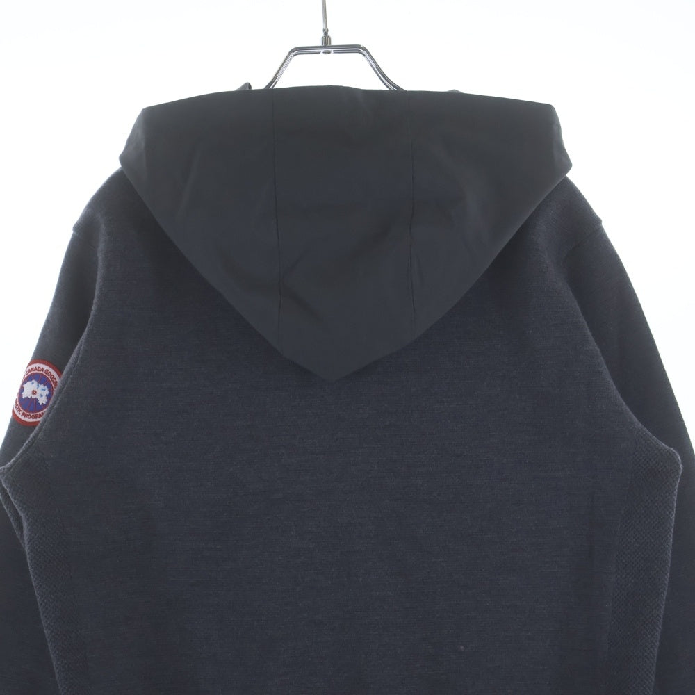 CANADA GOOSE(カナダグース) HYBRIDGE KNIT ANORAK ハイブリッジニット ダウン切替アノラック ブラック フーディ