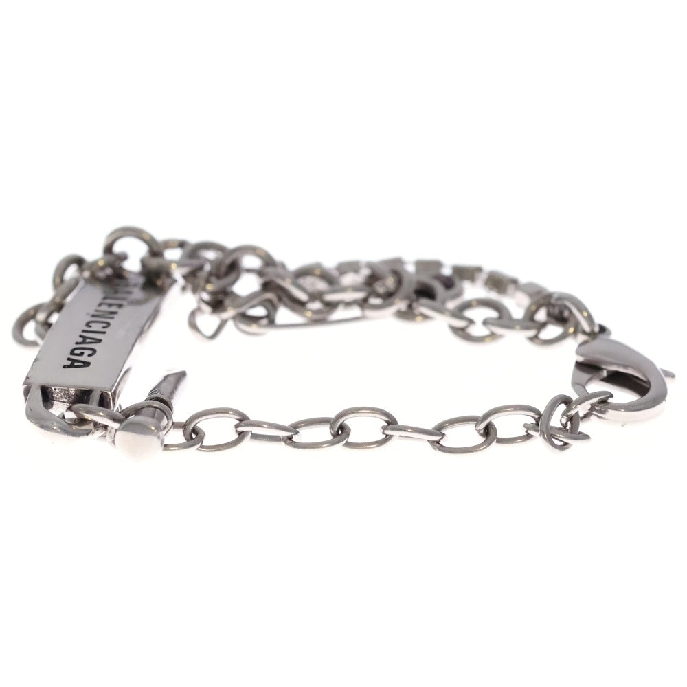 BALENCIAGA(バレンシアガ) Diy Bracelet ラインストーン シルバー チェーン ブレスレット バッグチャーム 836472TZB2S 5645 レディース