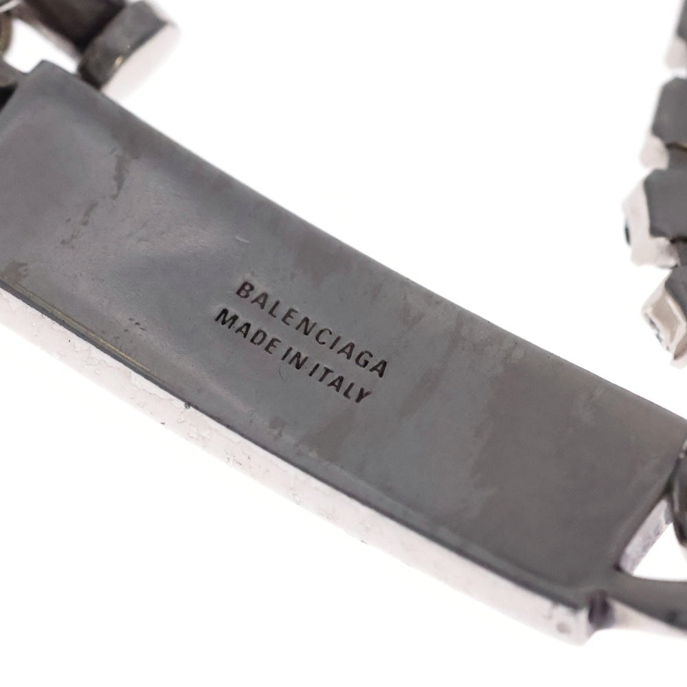 BALENCIAGA(バレンシアガ) Diy Bracelet ラインストーン シルバー チェーン ブレスレット バッグチャーム 836472TZB2S 5645 レディース
