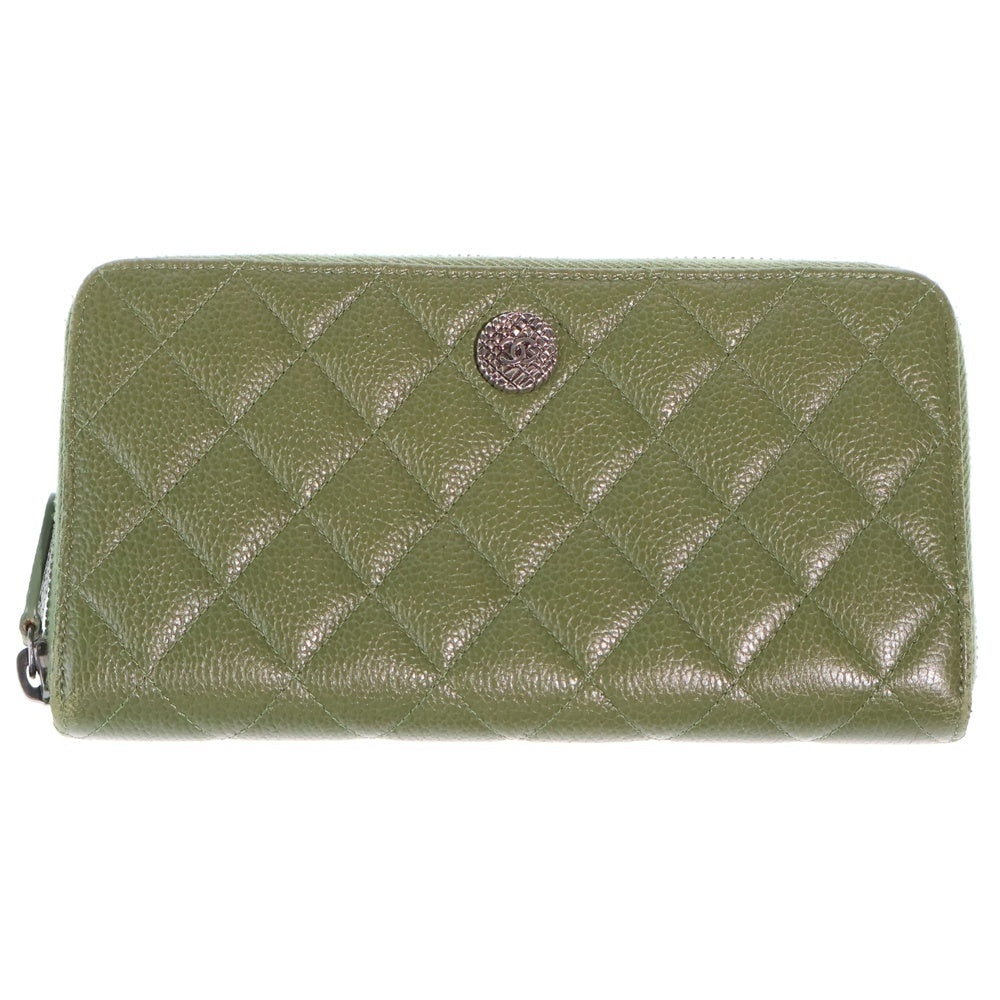 CHANEL(シャネル) マトラッセ ラウンドファスナー ロングウォレット 長 