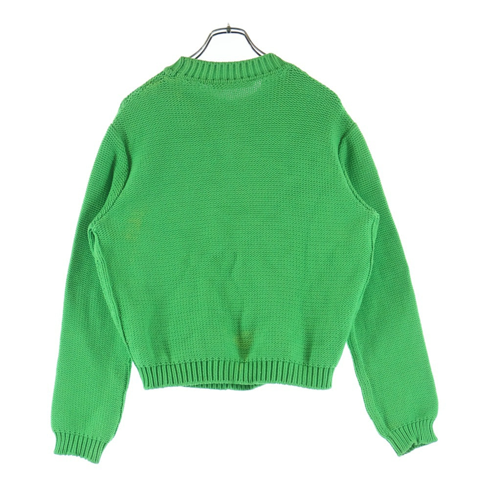LOUIS VUITTON(ルイヴィトン) 23AW LVロゴプレート クルーネック プルオーバー 長袖ニット セーター グリーン RM232 Y84 HPN60W
